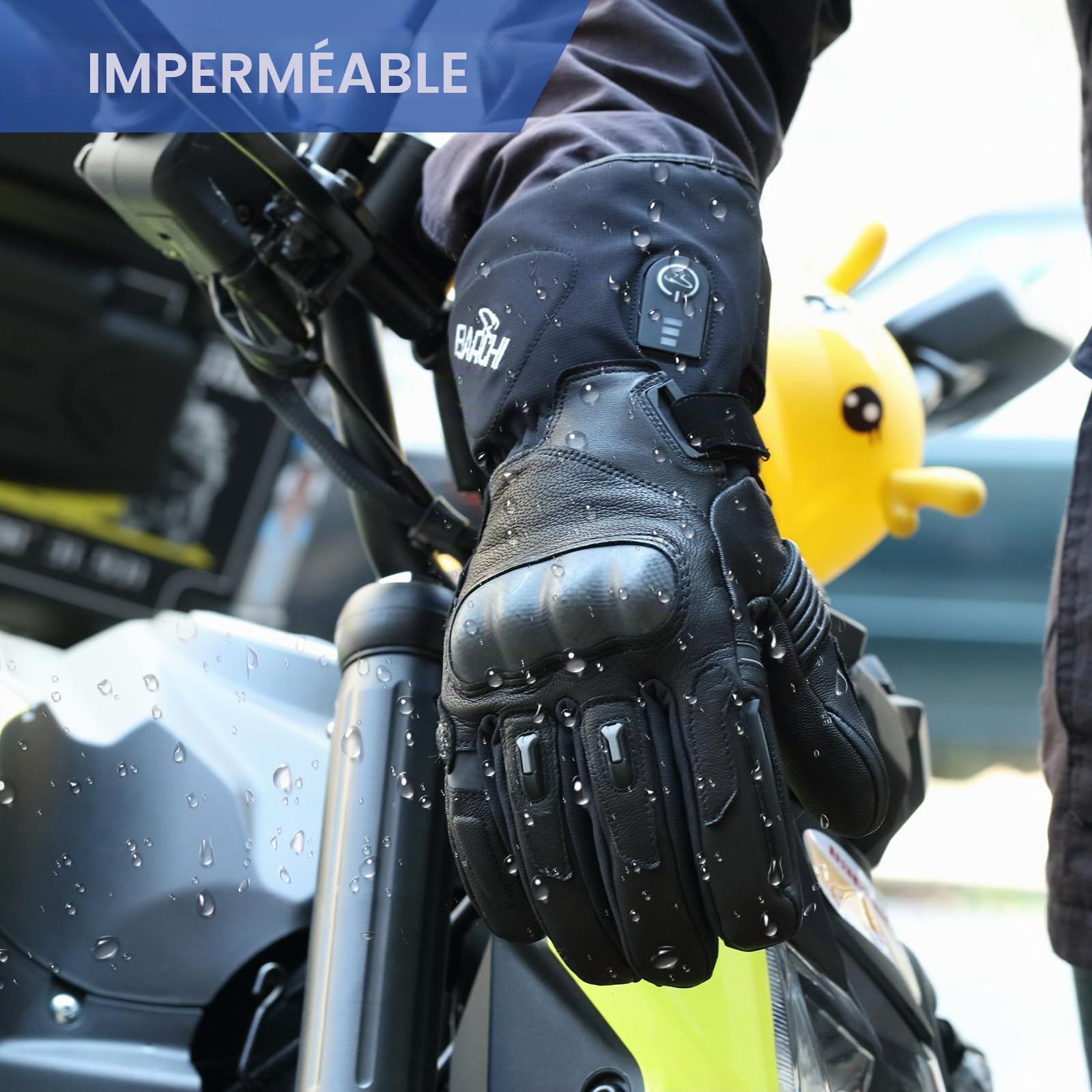 BARCHI Gants Chauffants pour Hommes et Femmes, Gants de Moto Rechargeables, Chauffe-Mains électriques, adaptés au Cyclisme d'hiver, au Ski, à la randonnée, à la Course à Pied, au Travail, etc.