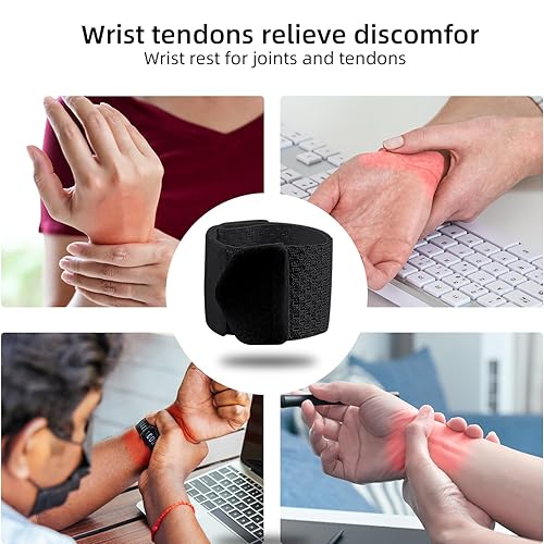 Miniatura 5 de 2 muñequeras para túnel carpiano, correa de compresión ultrafina, correa de muñeca ajustable, para levantamiento de pesas, tenis y fitness, adecuada