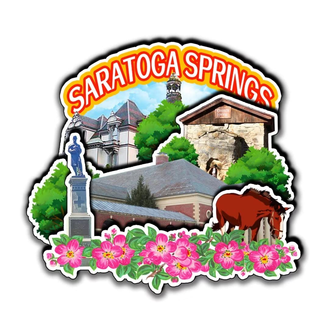 Saratoga Springs New York USA Refrigerator Magnets 3D Wood Products Friction Resistant Travel Souvenirs Home and Kitchen Decor-1876