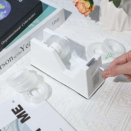 Miniatura 6 de 200 rollos de cinta transparente a granel de 12 x 1260 pulgadas, cinta invisible brillante para dispensadores de envoltura de regalos, oficina,