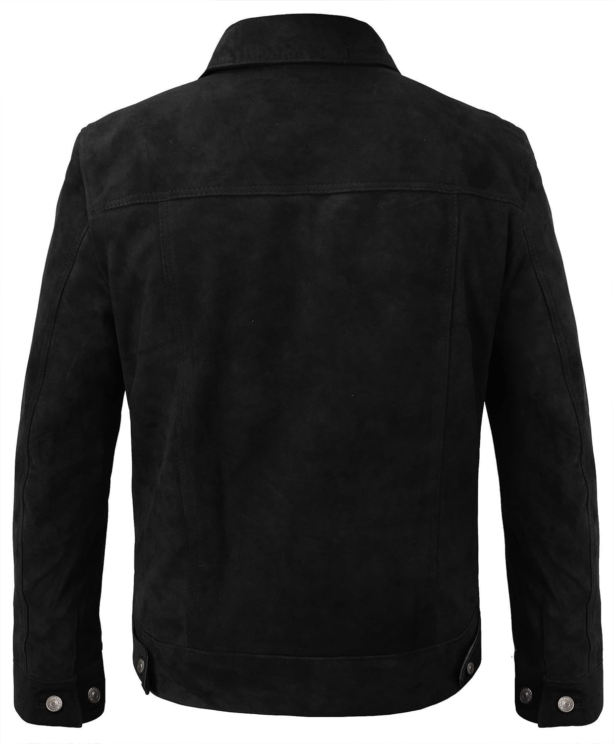 LP-FACON Mens Trucker Suede Leather Jacket - Western Style Cowboy Jacket Collection - Image 6