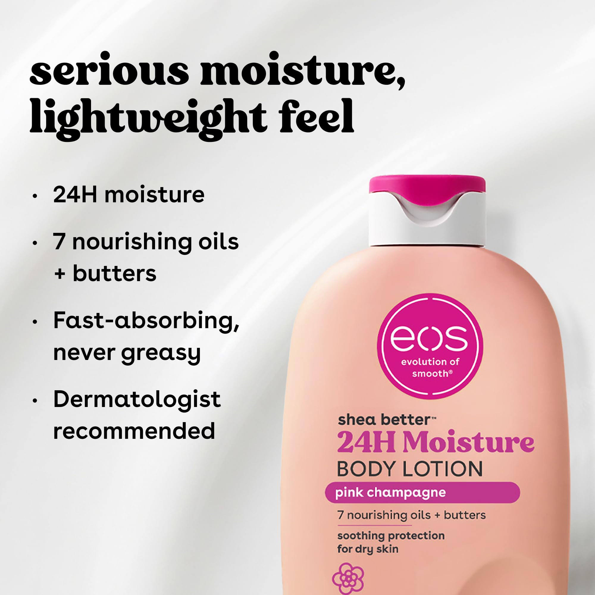eos Shea Better 24H Moisture Body Lotion- Pink Champagne, 16 fl oz view 4