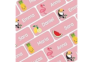 Personalized Name Labels for Camp: Self-Adhesive, Waterproof, Ideal for Clothes and Gear