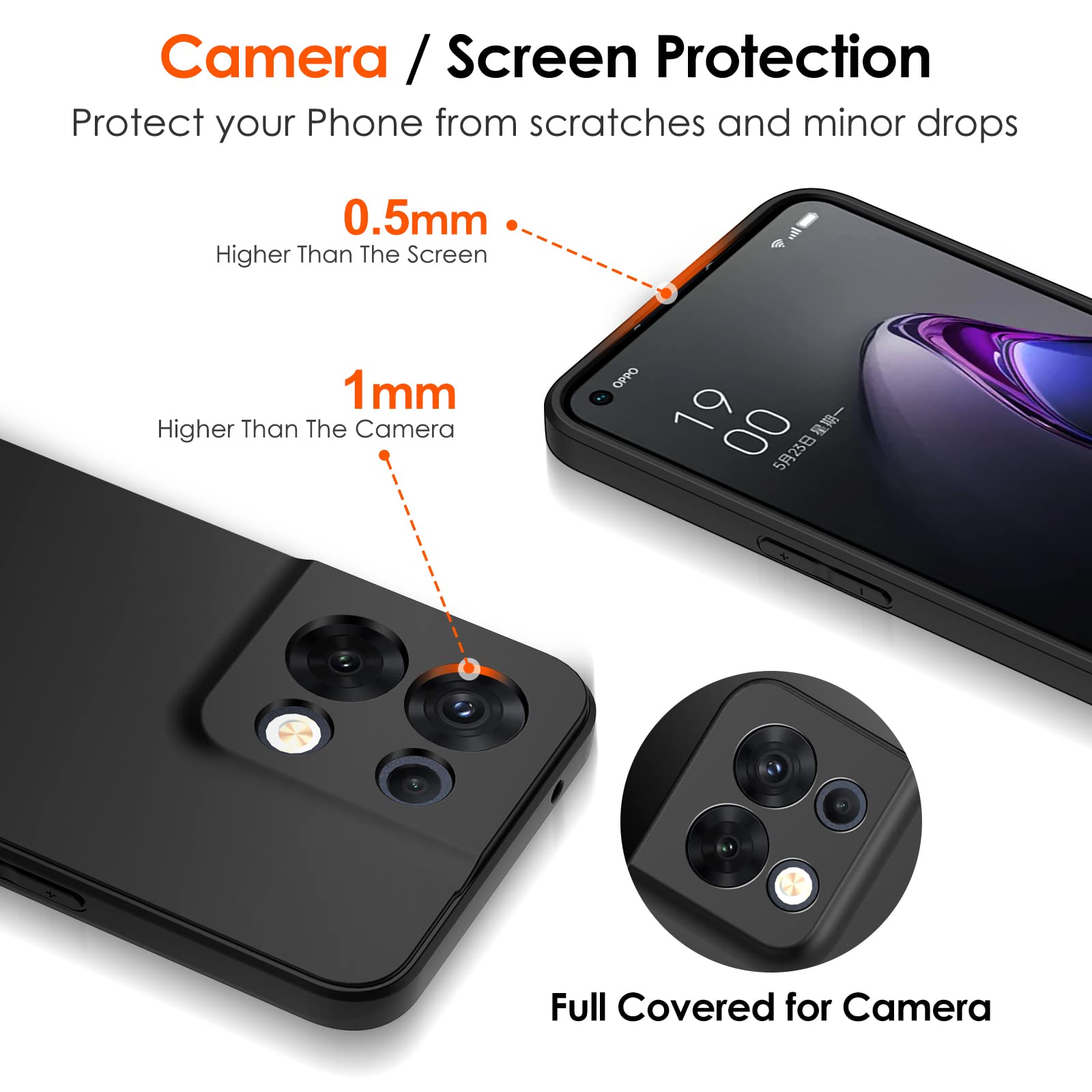 Custodia Oppo A78 5G IVoler IVoler Cover Per Oppo A78 5G (Non Per Oppo A78 4G), [Protezione Cover Antiurto Militare
