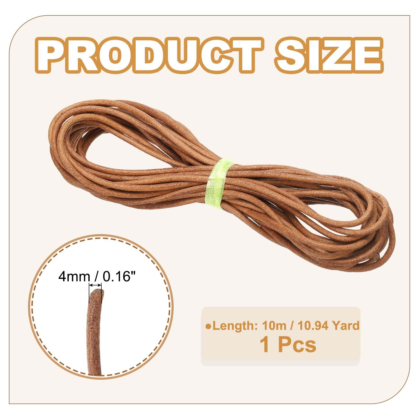 PATIKIL Round Braided Leather Cord - Image 2