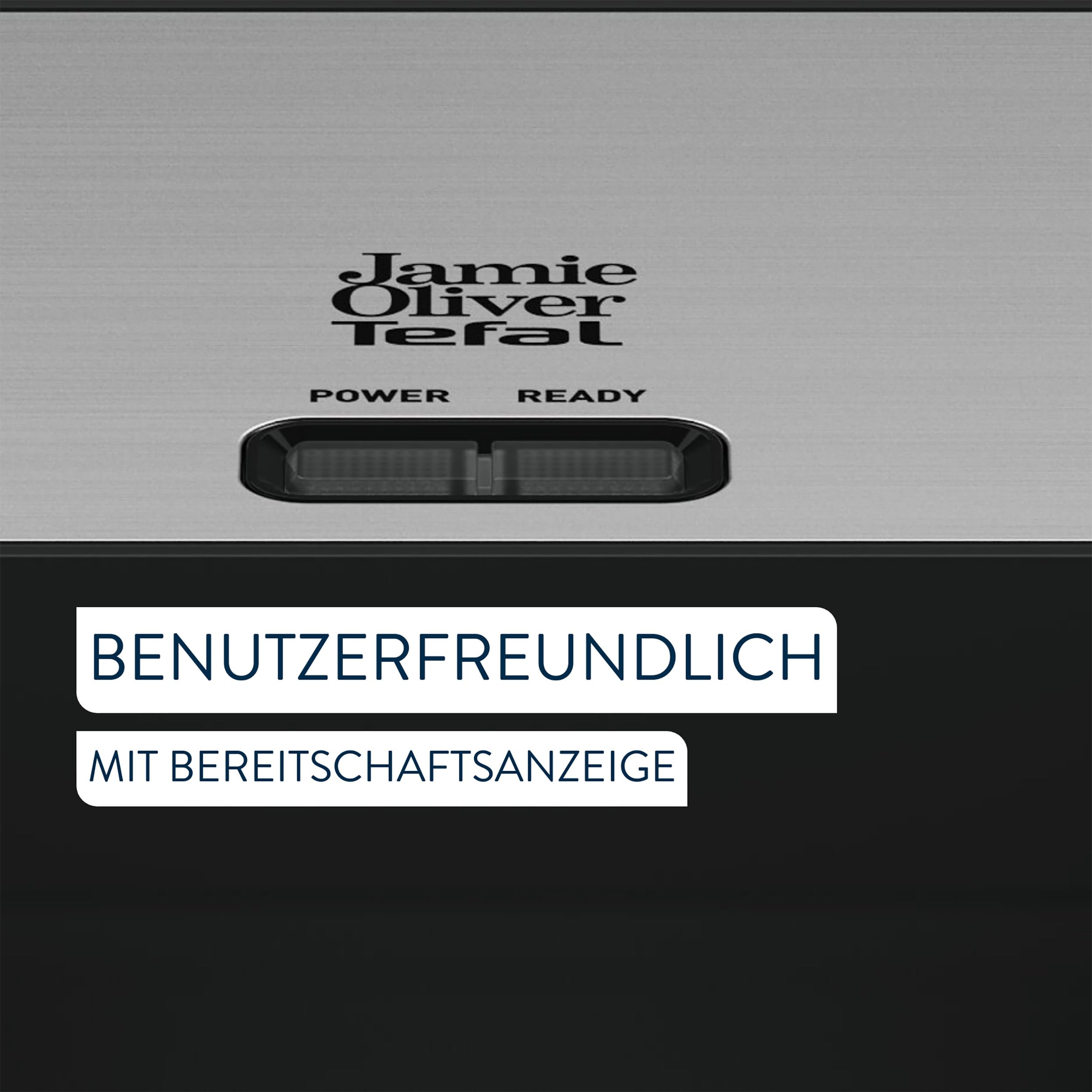 Tefal Jamie Oliver 2-in-1 Sandwich-Waffel-Kombigerät, Antihaftbeschichtete Platten, spülmaschinengeeignet, Betriebs- und Temperaturkontrollleuchte, Kabelaufwicklung, Edelstahl/Schwarz, SW70J810