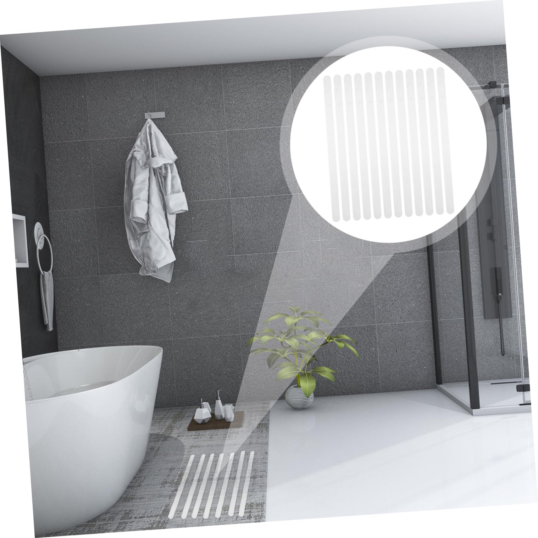 12 Stück Teiliges rutschfeste Badaufkleber aus Transparentem Peva wasserdichte Anti-rutsch-Streifen für Dusche Badewanne Treppen und Badezimmer Starke Haftung Langlebiger