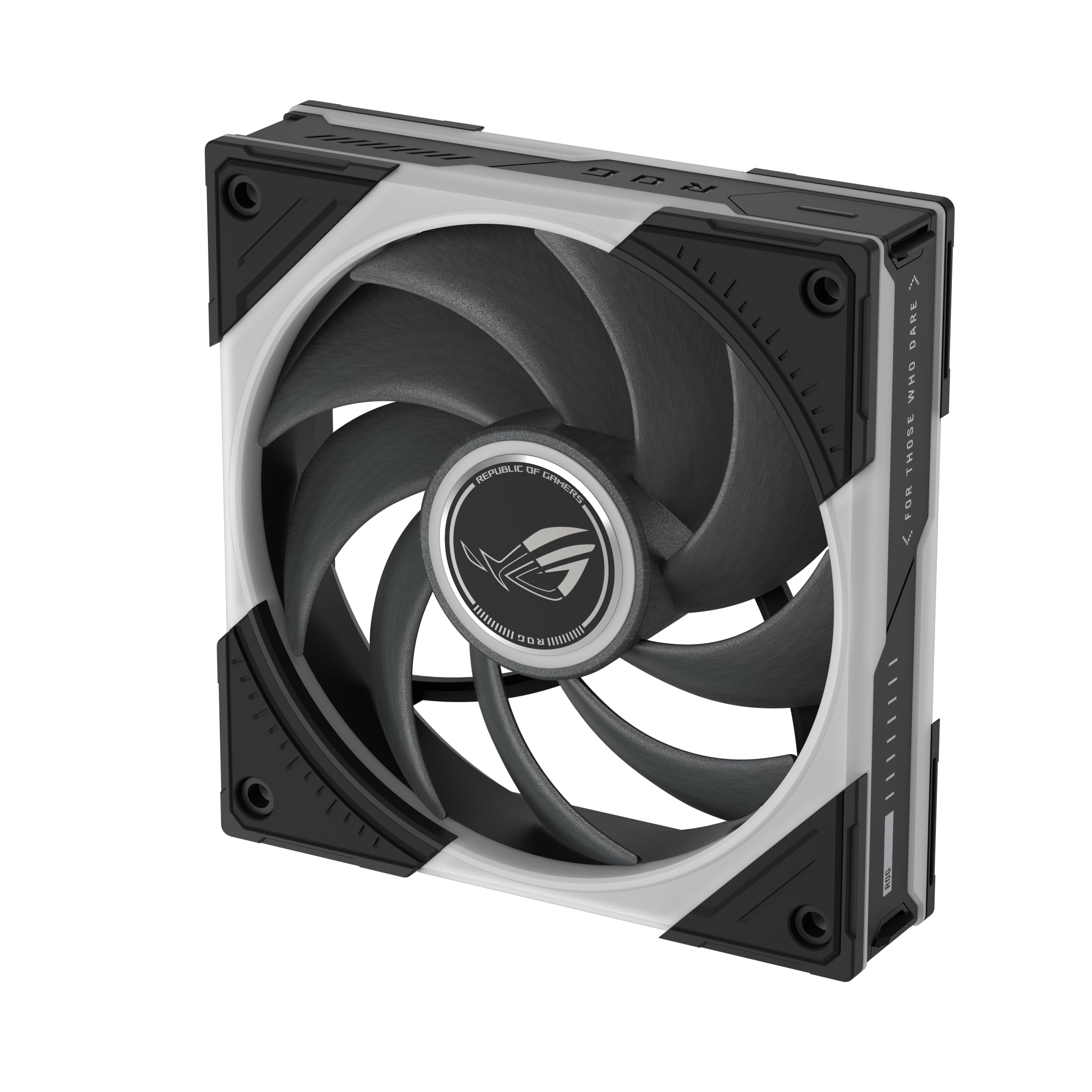 ASUS ROG Eurux GR120 ARGB PWM Lot de 3 ventilateurs PWM de 120 mm, 2600 tr/min, chaîne en marguerite brevetée, éclairage personnalisé, moyeu de ventilateur