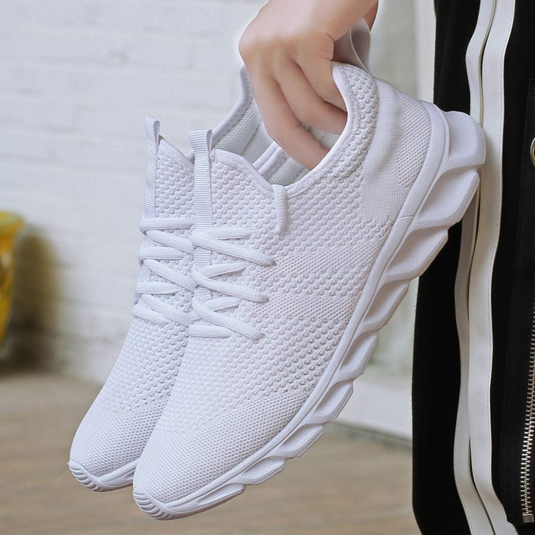 Zapatillas Deportivas Running de Mujer para Correr Asfalto Zapatos Gimnasia Deporte Fitness Casual Transpirables Seguridad con Cordones Atlético Gym Trekking Sneakers Plataform Calzado