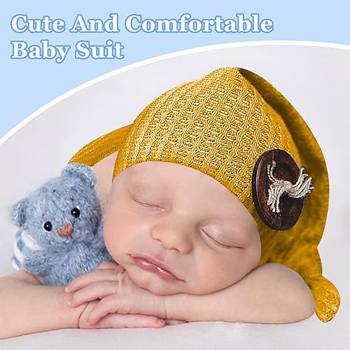 Miniatura 5 de Accesorios para sesión de fotos de bebé recién nacido, pantalones de punto, sombrero, conjuntos de fotografía de ganchillo, ropa de disfraz