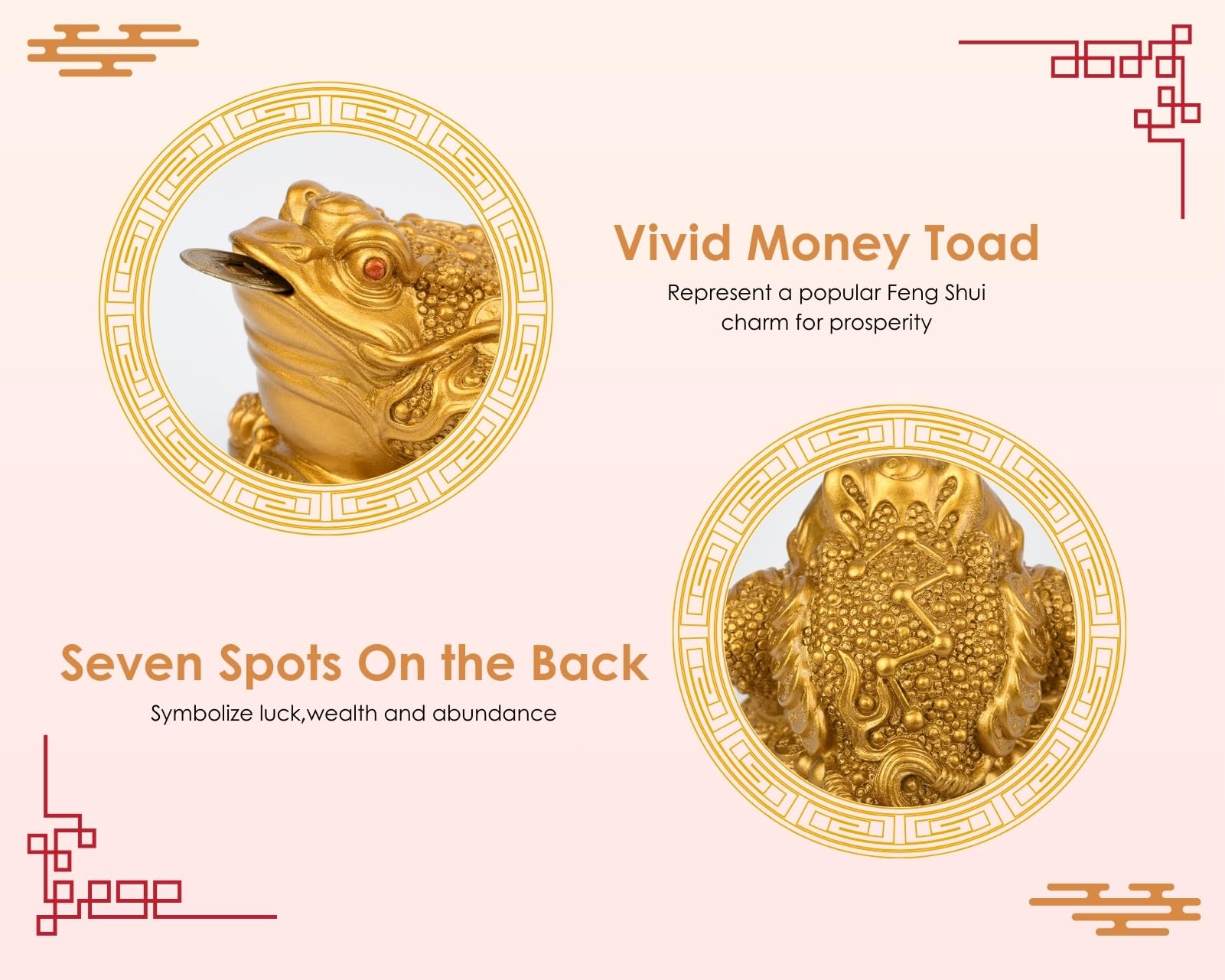 ds. distinctive style Feng Shui Decor Money Frog Home Decoration Thoughtful Gift for Attracting Wealth Good luck - Image 4