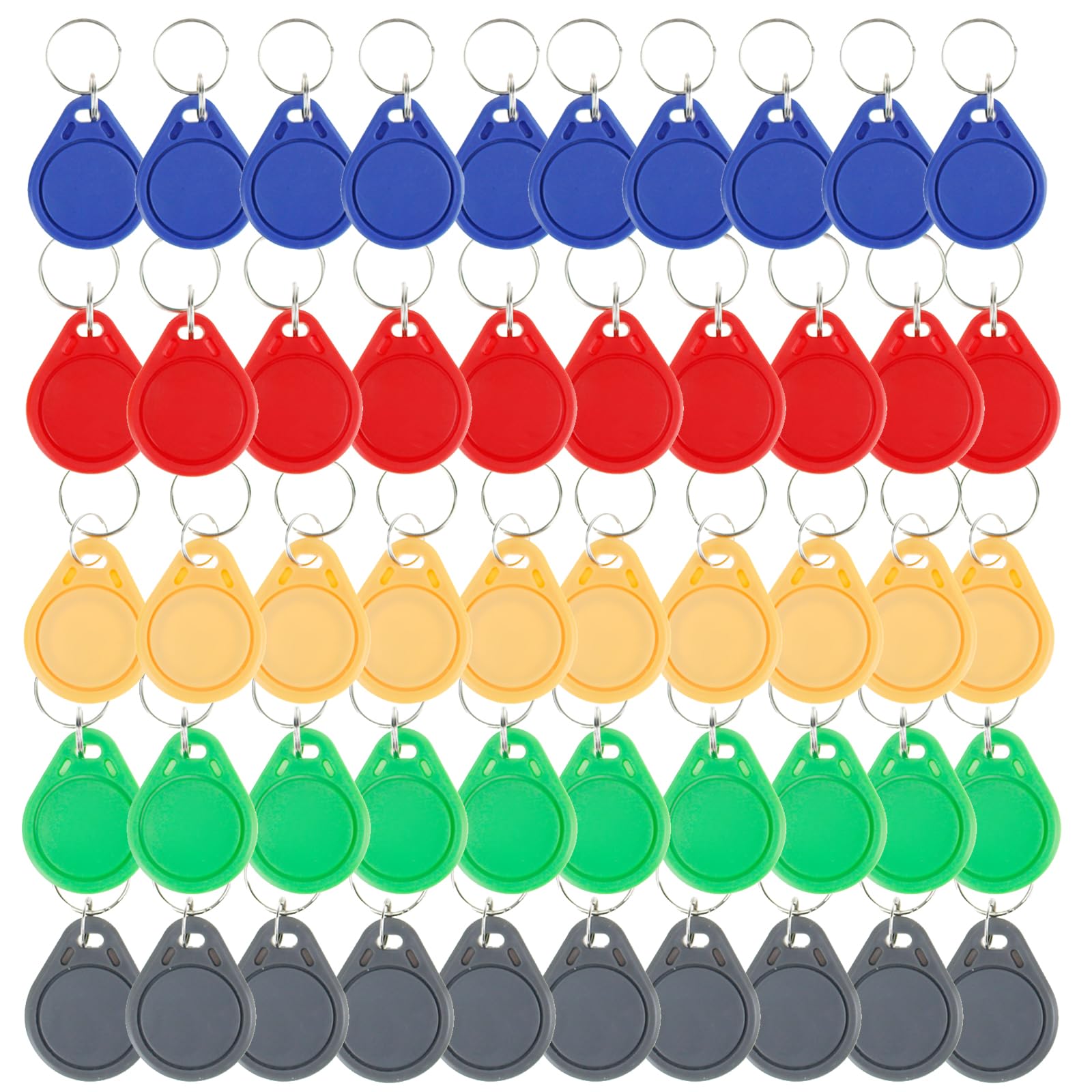 Llavero RFID 13.56 MHz Tarjeta Acceso IC Control Acceso Paquete 50 Colores Surtidos