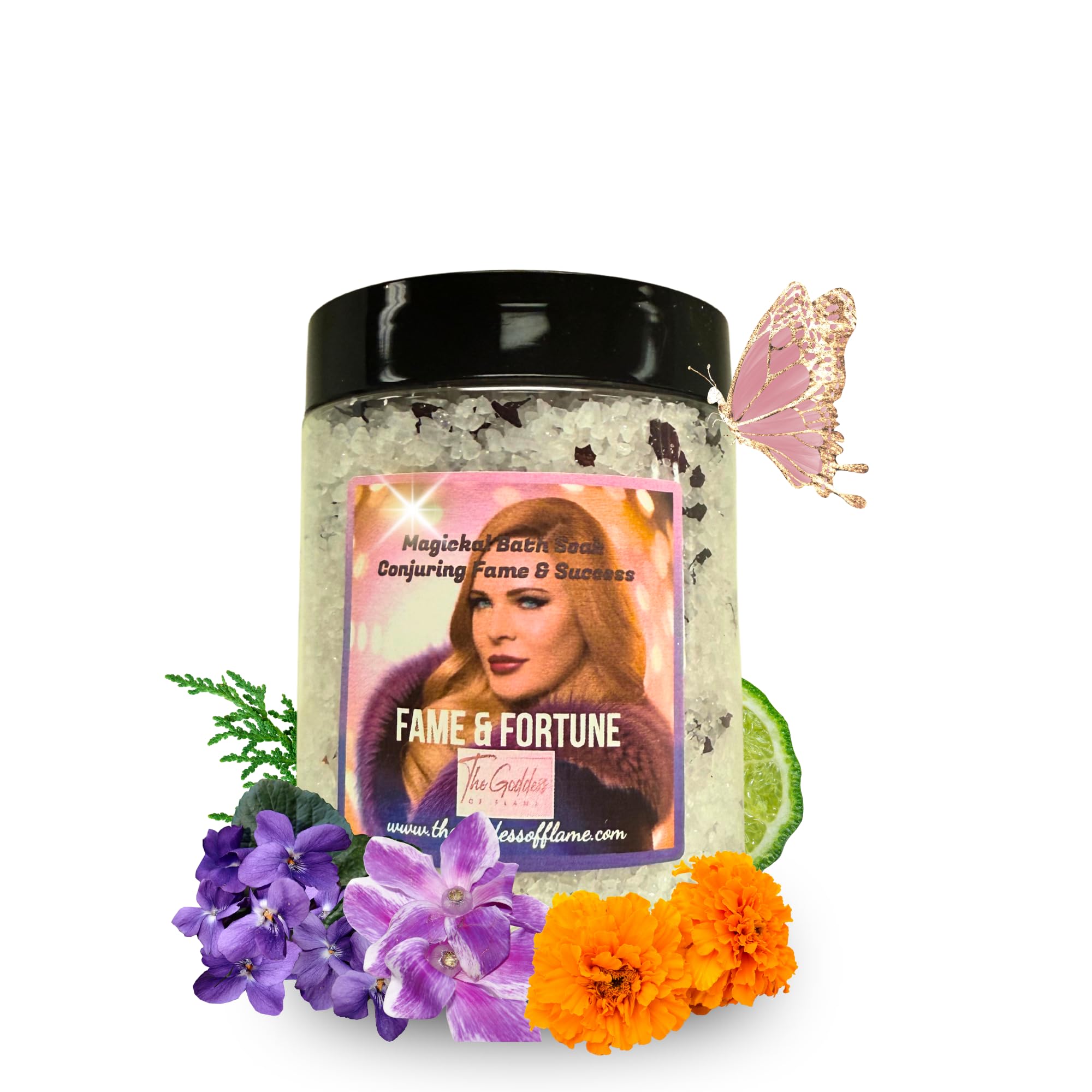 Fame & Fortune Bath Salts – Dead Sea Salt Bath Soak for Abundance, Self Care, Spiritual Cleansing & Ritual Use