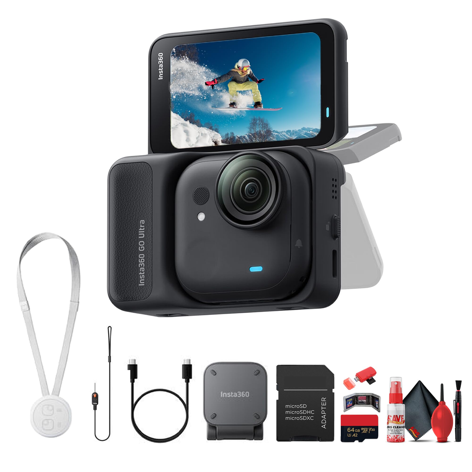 Amazon.com : Insta360 GO Ultra Standard Bundle Midnight Black