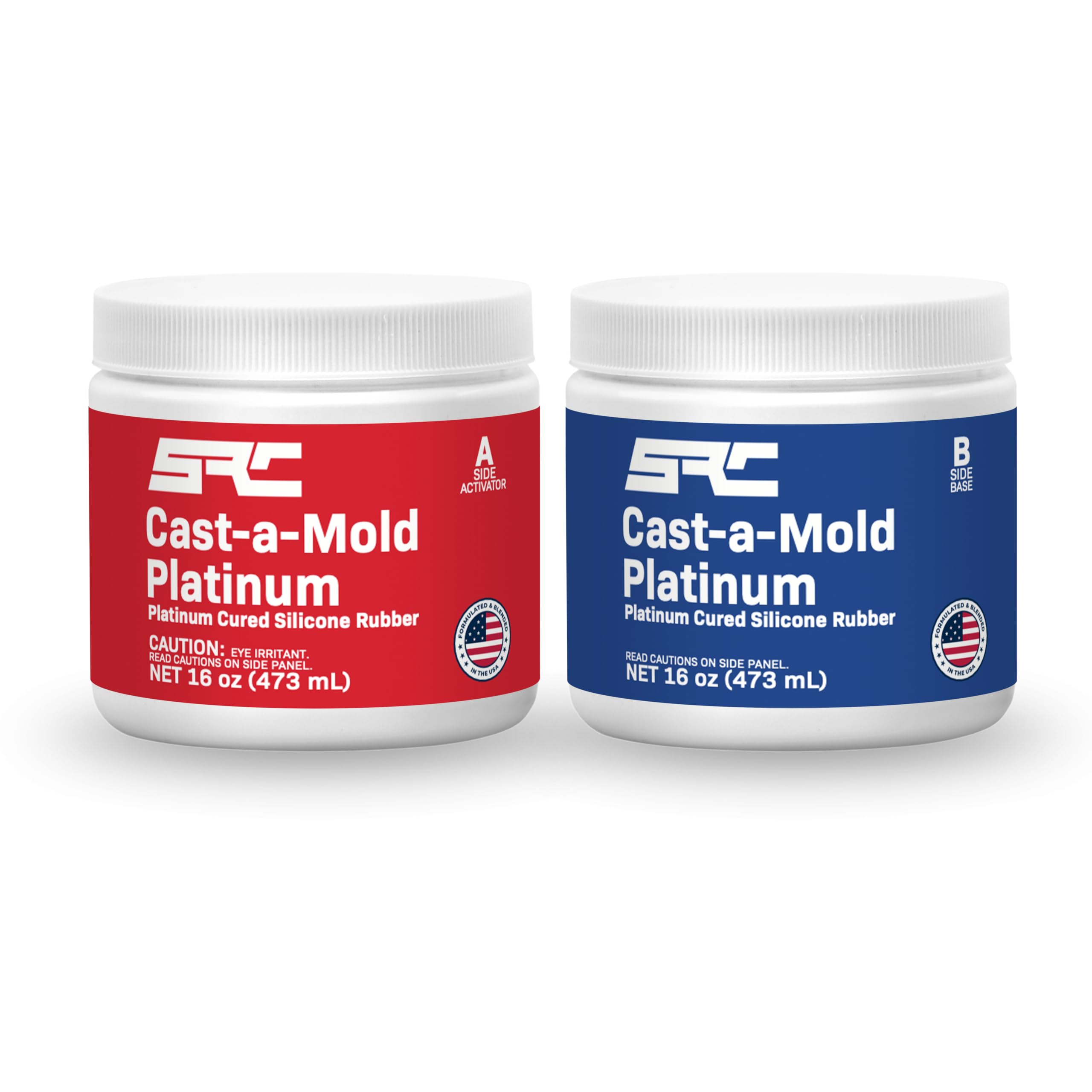 Cast-A-Mold Platinum, Food Grade, Platinum-Cured Silicone Rubber Mold Making Kit, DIY Set DIY Resin Crafts, Casting Epoxy and Polyurethane Resin - 32 Oz (16 Oz Part A + 16 Oz Part B)