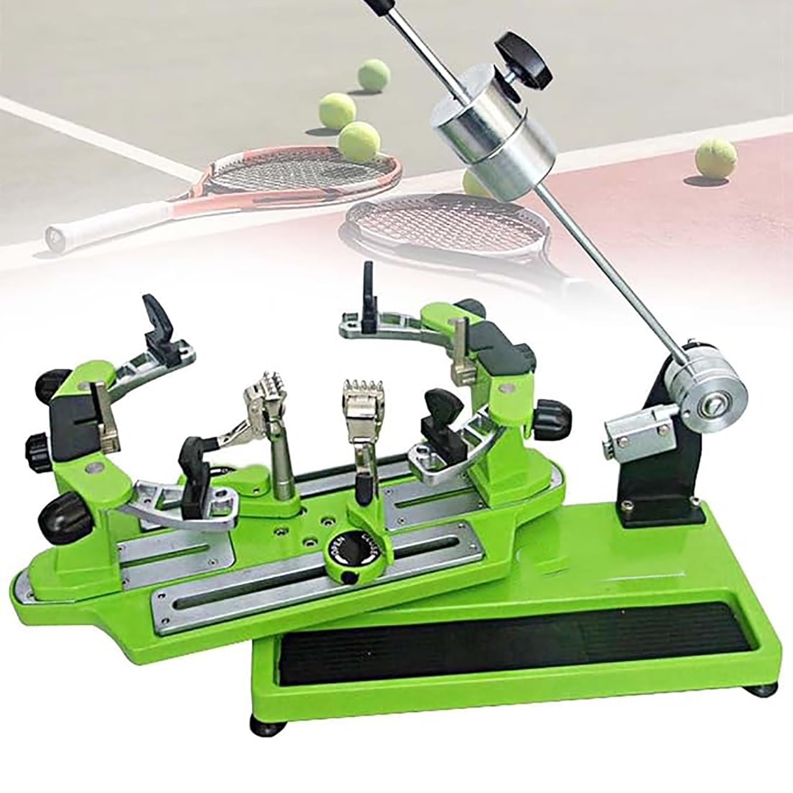 JXYQ Badminton Racket Stringing Machine, Tennis Stringer with 6-Point Fixation, Racket Rotation and Anti-Slip Tool for Precision Re-Stringing