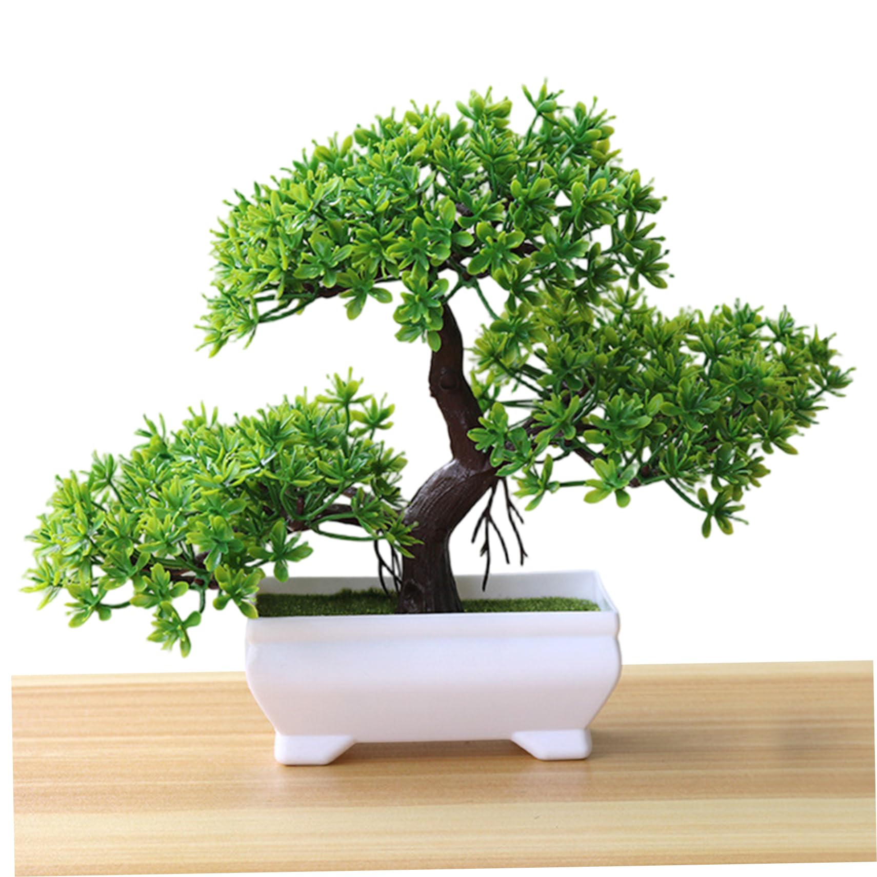 Artificial Bonsai Tree, Bonsai Tree with Non-Slip Base, 10x7 Inch Realistic Plants, Home Decor for Table, Office, Shelf, Bedroom, Living Room, Farmhouse