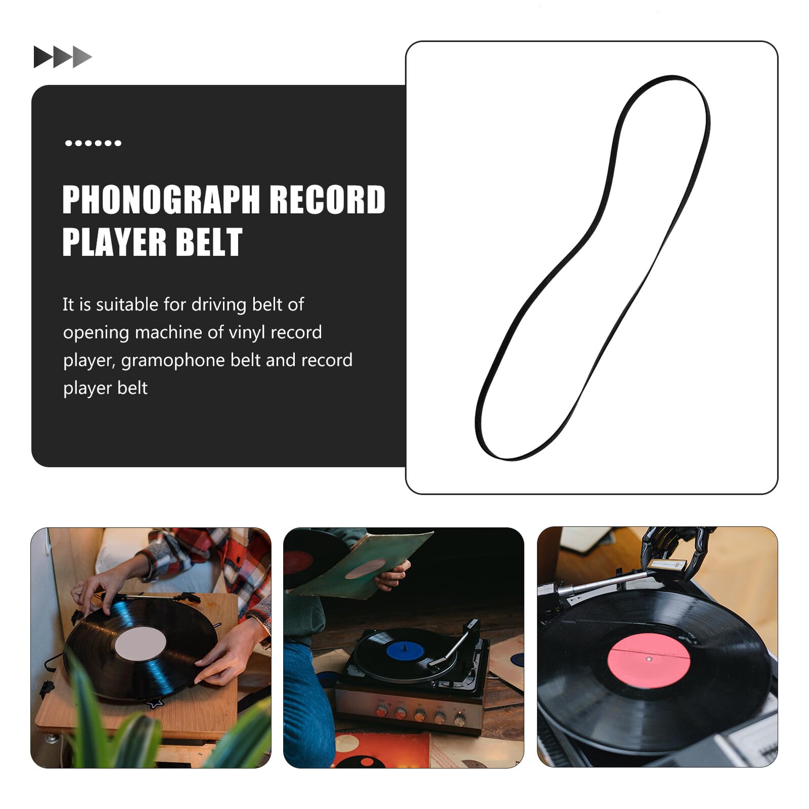 Accessoire Audio Vintage Courroie Pour Platine Vinyle - Diamètre 47 Cm - Compatible Elipson & Autres Marques Remplacement Courroie Tourne-disque