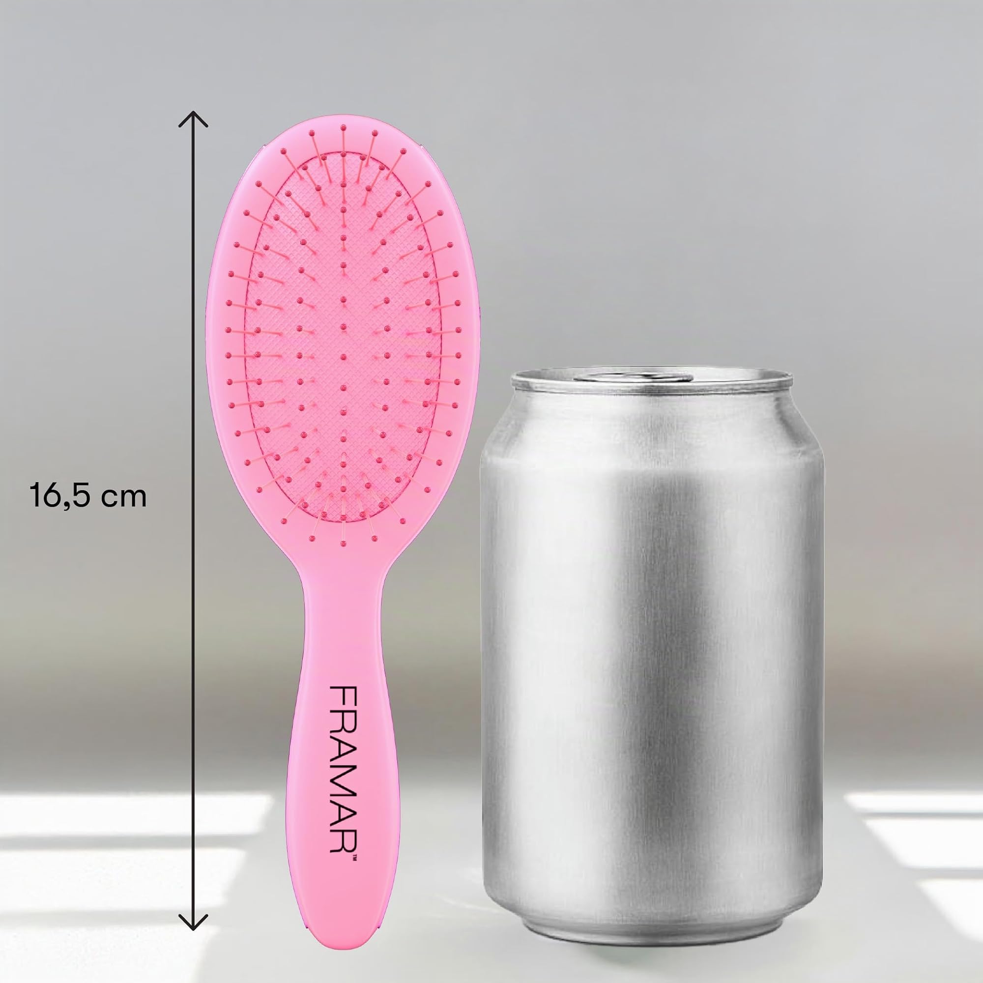 FRAMAR Cepillo Viaje Pelo - Cepillo Pelo Pequeño, Cepillo Pequeño Pelo, Mini Cepillo de Pelo, Escova Cabelo, Compacto Para Viajar, Para Todo Tipo de Cabello - Rosa