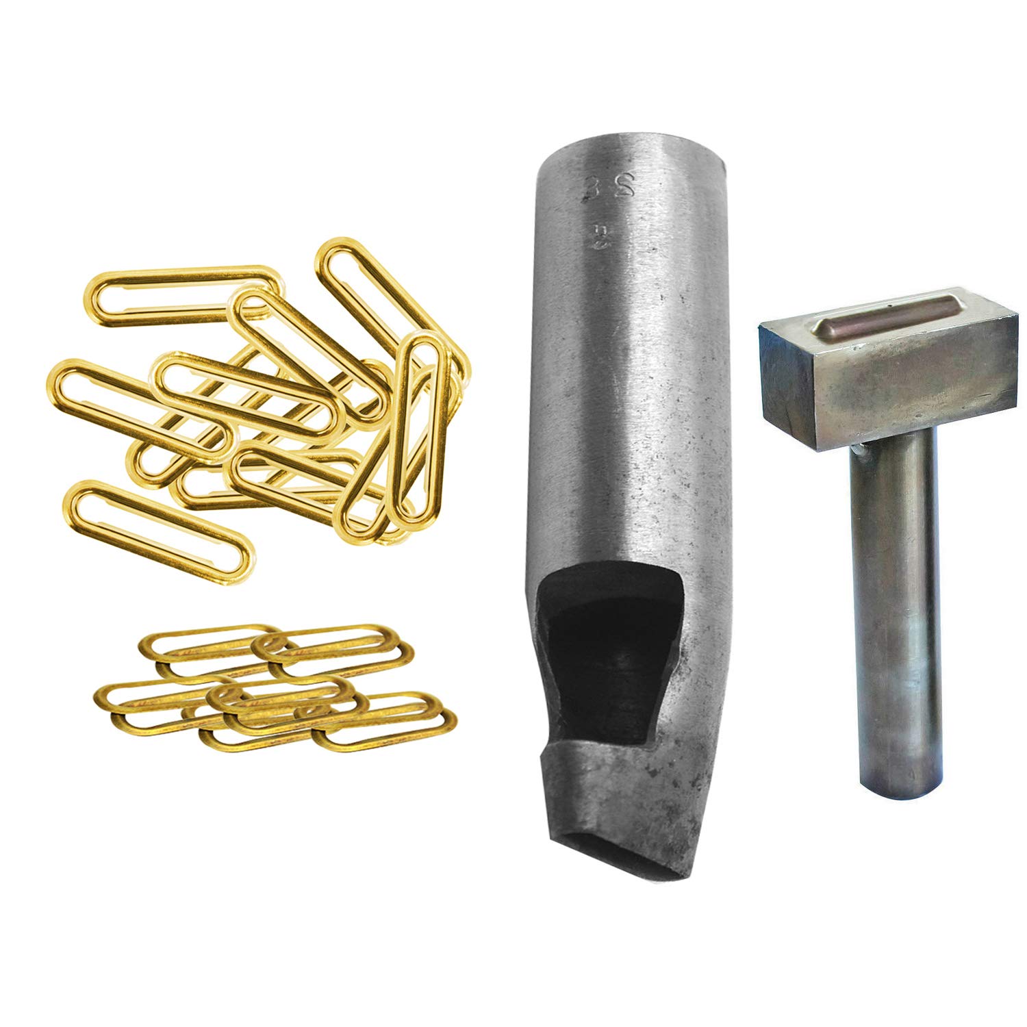 30mm Oeillets Anneaux avec Rondelles - Parfait pour Cuir Artisanat, Rideaux, Rideaux et PVC Bannières par Trimming Shop - Argent, 100 Pcs