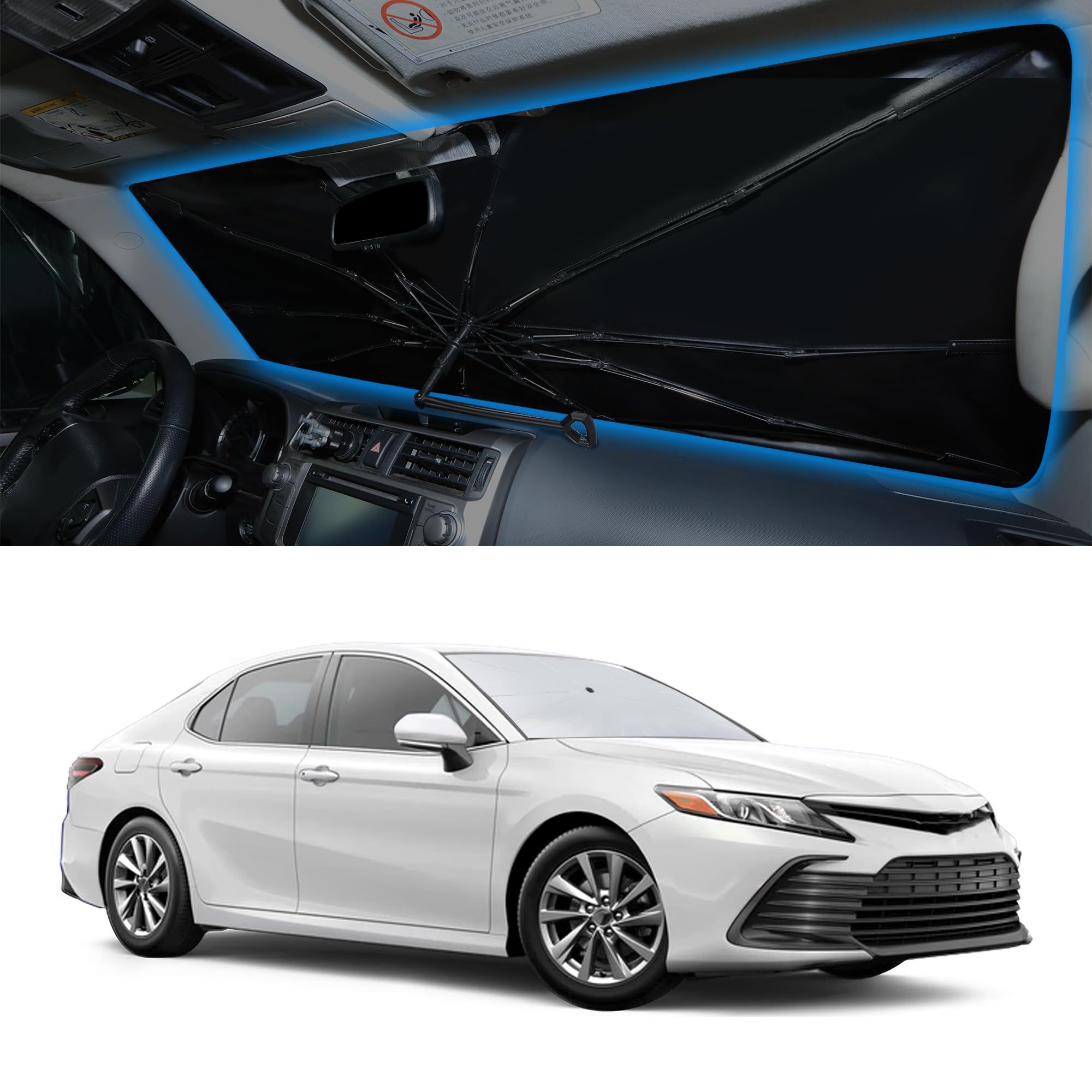 Windshield Sun Shade Umbrella for 2018-2024 Toyota Camry