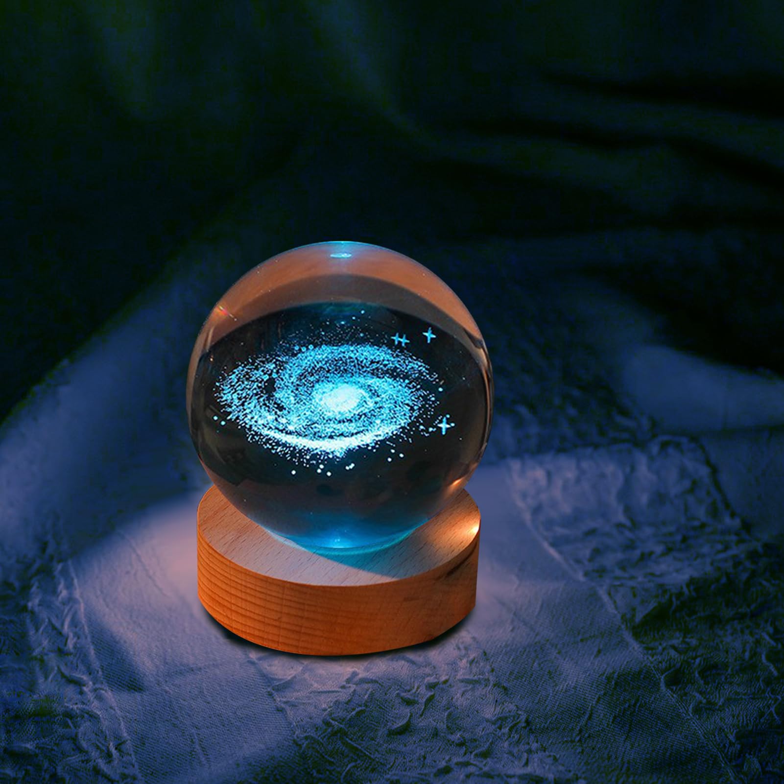 Amazon.co.jp : 3Dクリスタルボールナイトライト、ソーラーシステム