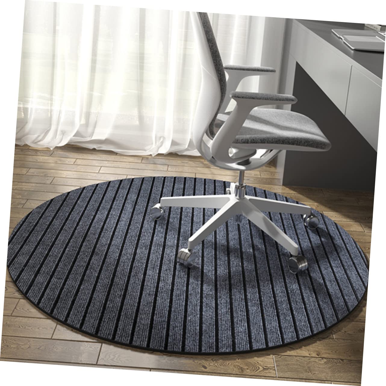 Genérico Alfombra del Piso de la Silla Malla Coche Postal Puerta Alfombra Oficina despacho Almohadilla para el Piso de la Silla Alfombrilla para a de Juego Mezclado Dark Grey
