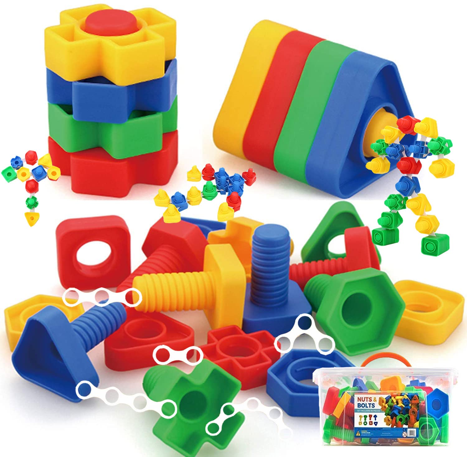 Buy AM ANNA Toddler toy Nuts and Bolts Toys 57Psc for Toddlers
