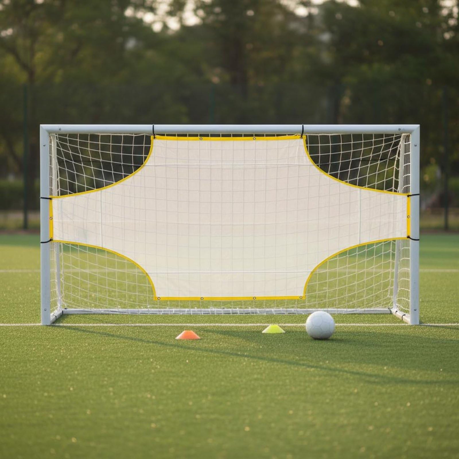 Rete Bersaglio Porta Calcio Rete Allenamento Calcio Pannello Obiettivo per Migliorare Controllo Struttura a Maglia Esagonale Robusta Ganci Elastici