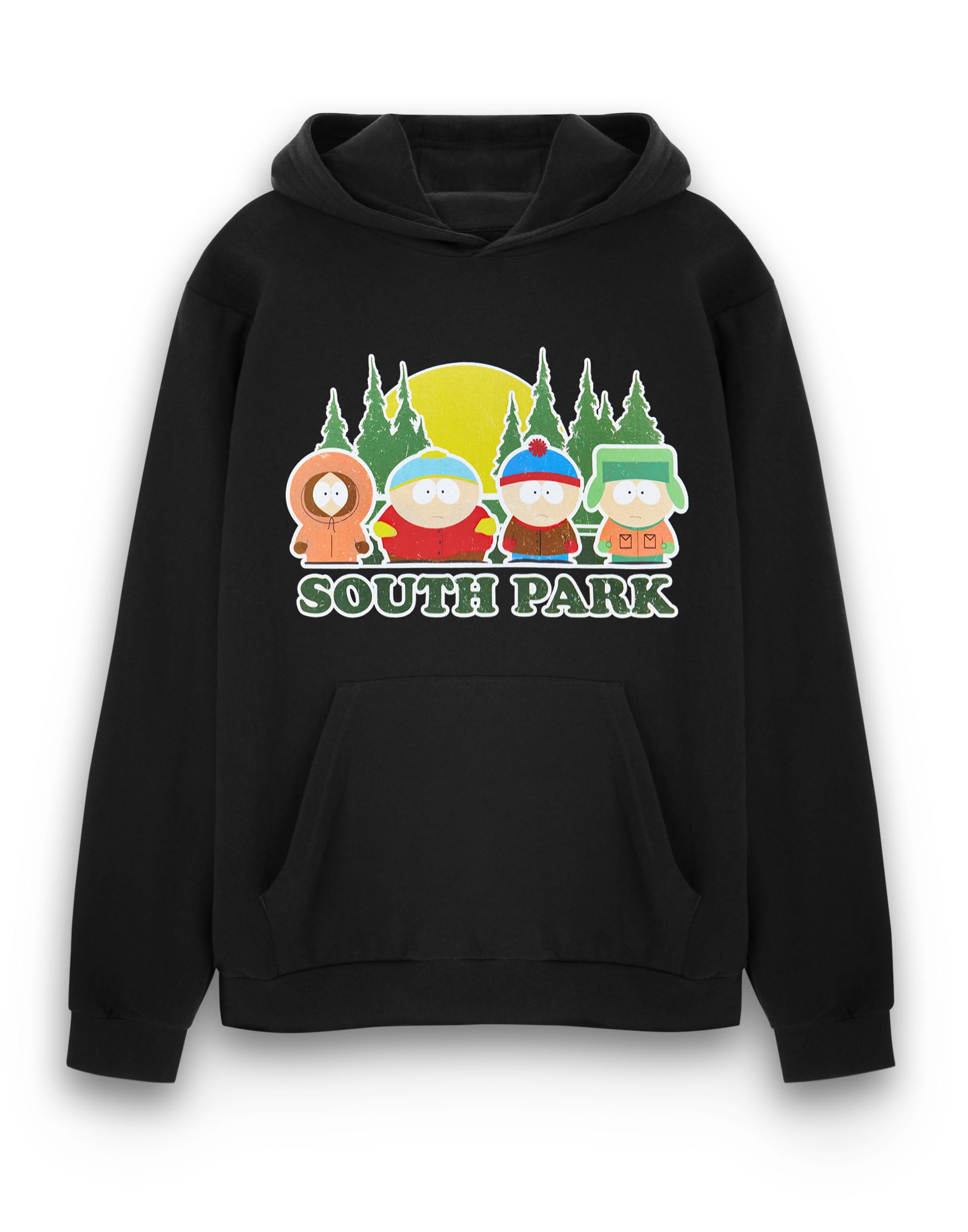 South Park Black Mens Hoodie | Graphic Sweatshirt | Classic Cartoon Apparel Gift Merchandise