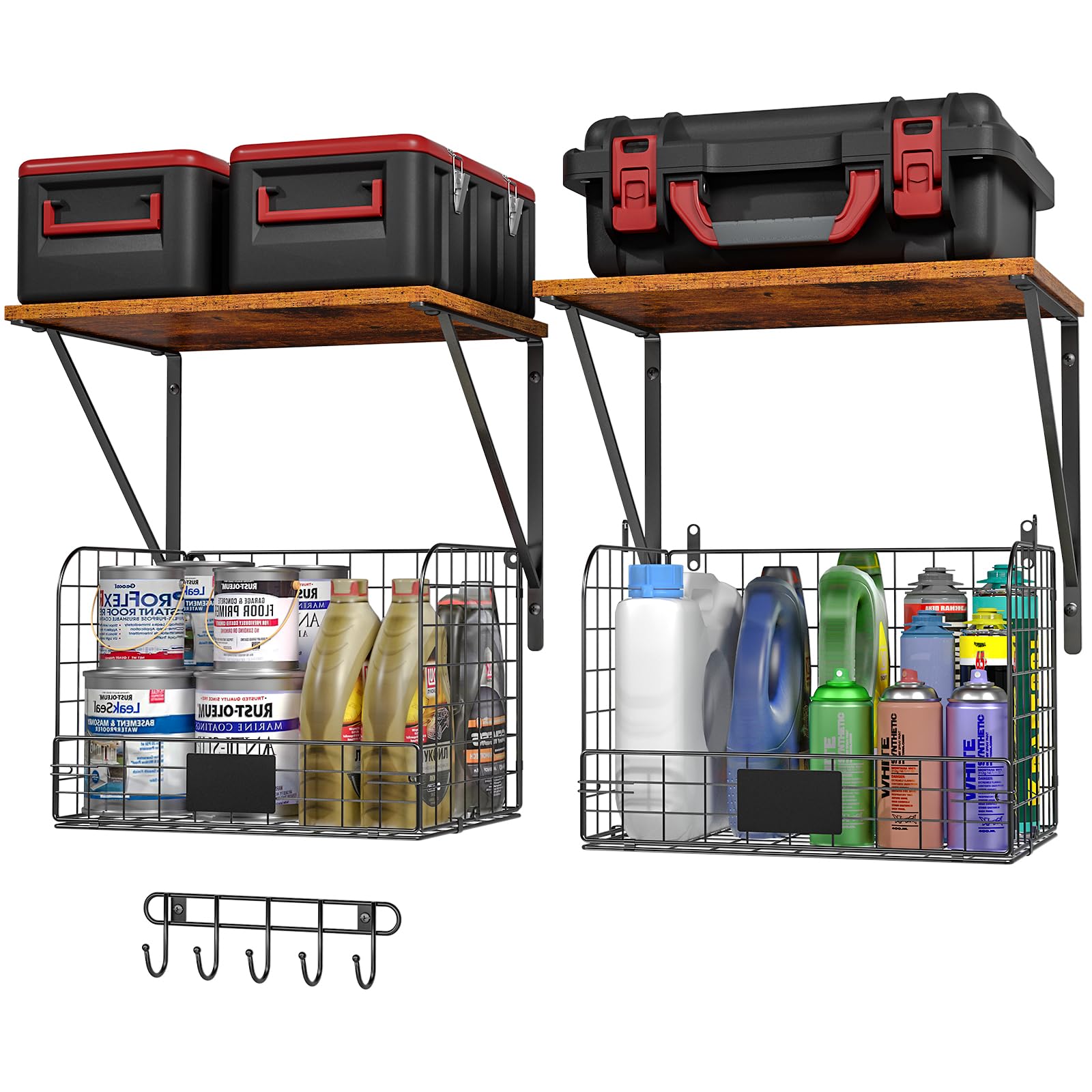 ThreeHio Garage Wall Shelving Set