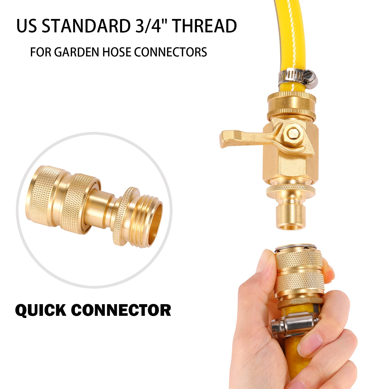 Raccordo Adattatore In Ottone 3/4 GHT Maschio A 1/2 NPT Femmina E 3/4 - Foto 12