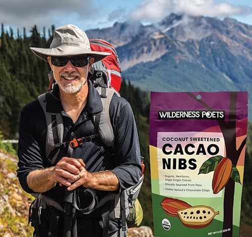 Miniatura 6 de Wilderness Poets Plumas de cacao (endulzadas con néctar de coco) - Plumas de cacao cruda orgánica (80 onzas - 5 libras)