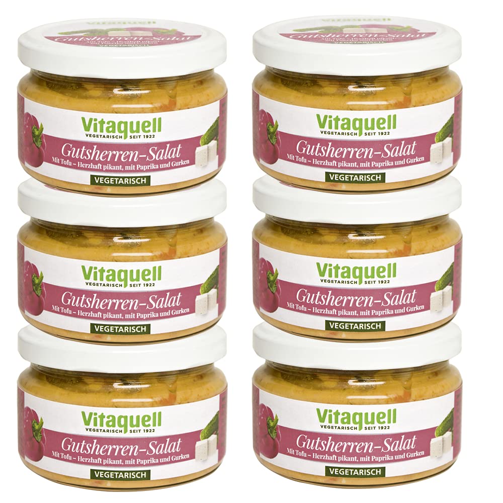 Vitaquell 6 x Gutsherren - Salat - vegetarisch, herzhaft pikant, 200g To Go