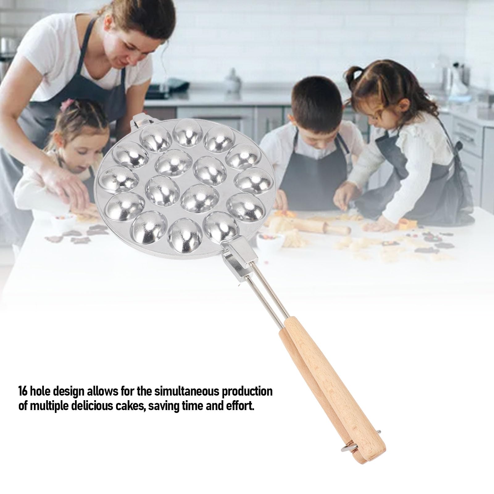 Molde para Galletas Ovalado Antiadherente de 16 Cavidades Molde de Aleación de Aluminio para Repostería Casera (Tipo 2)