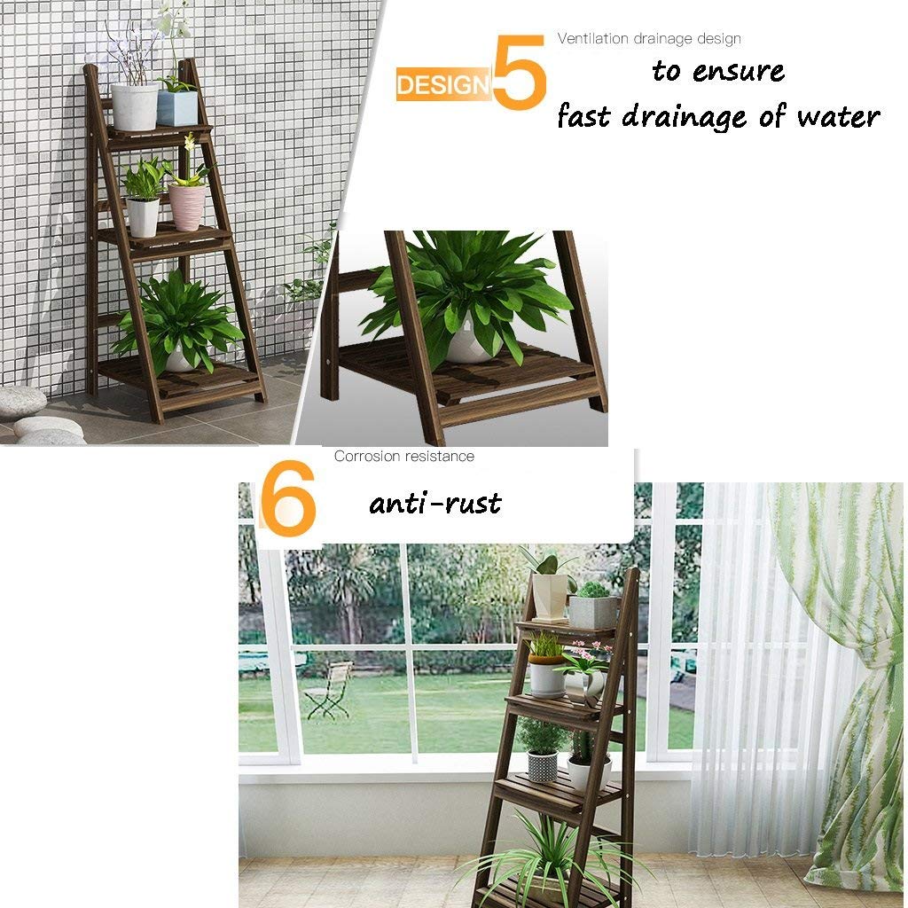 Échelle à 3 Niveaux, étagères d'angle Pliables, étagères d'angle, Affichage de Plantes de Jardin pour Balcon, Installation Non requise 42x40x106cm