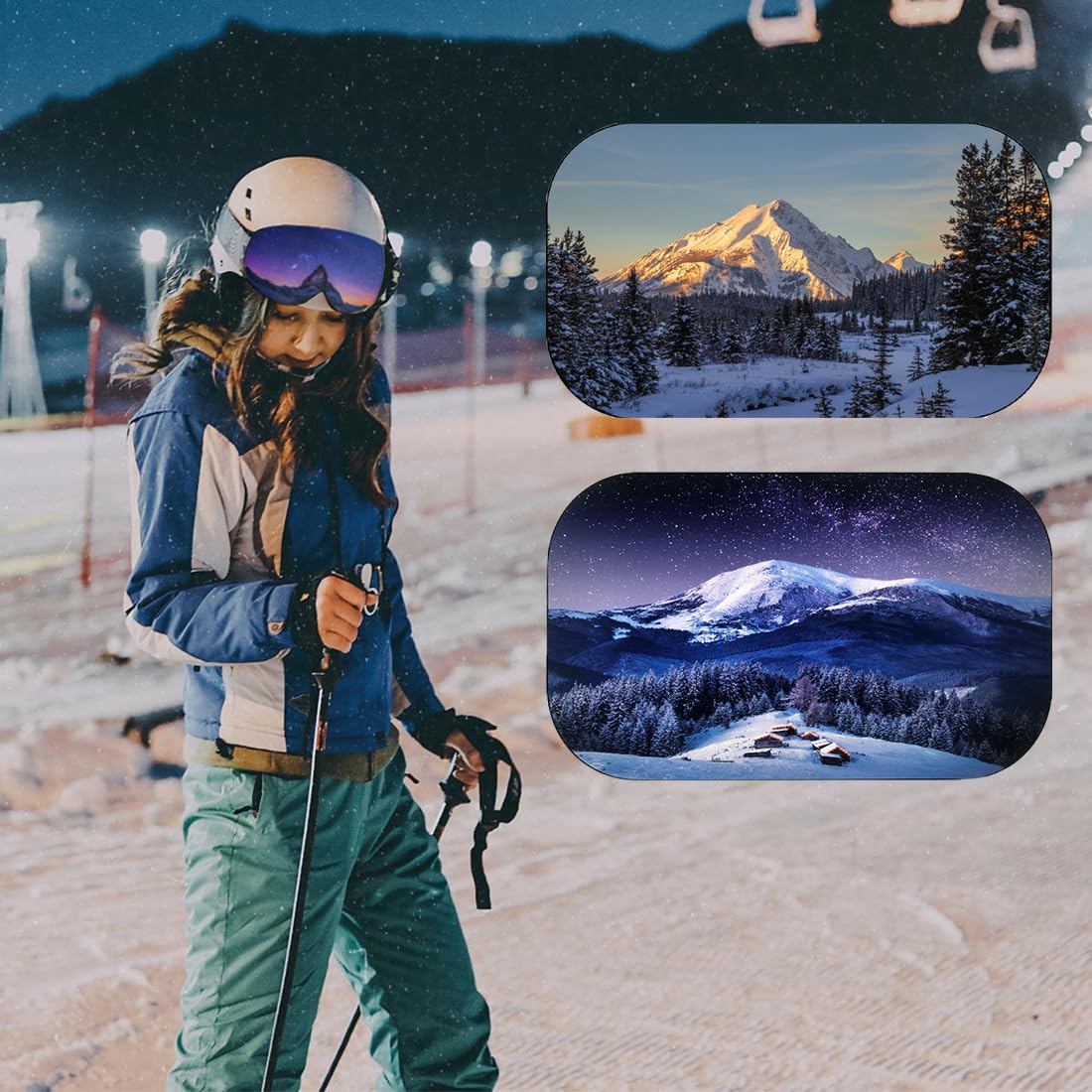Housse de Lunettes de Ski/Snowboard Anti-Rayures en Microfibre, Protection des Lentilles