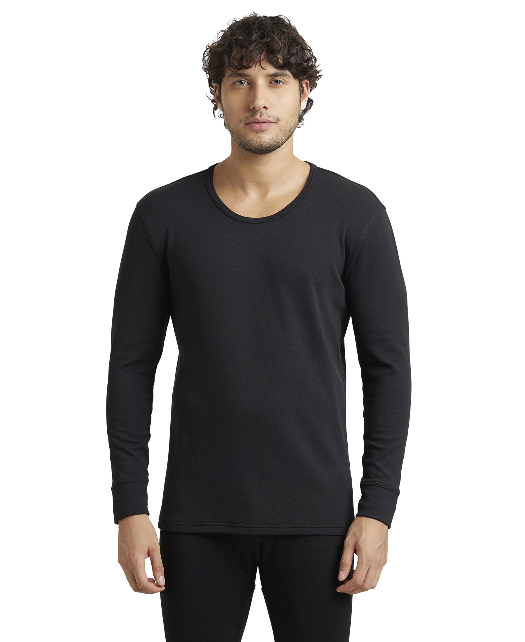 2606 Men's Soft Touch Microfiber Elastane Stretch Fleece Fabric Full Sleeve Thermal Undershirt with Stay Warm Technology