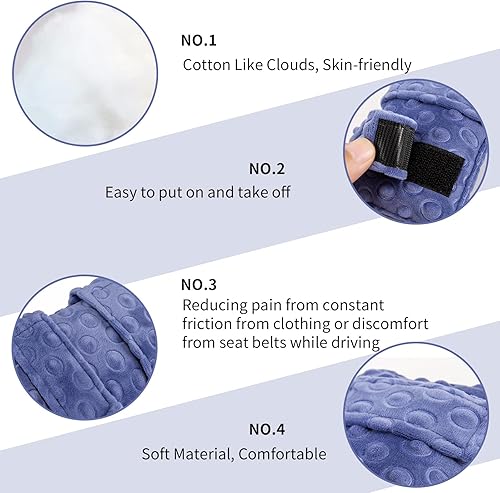 Miniatura 4 de Paquete de 2 almohadas suaves de marcapasos para mastectomía para recuperación de marcapasos, poscirugía, cáncer de mama, quimioterapia, puerto de