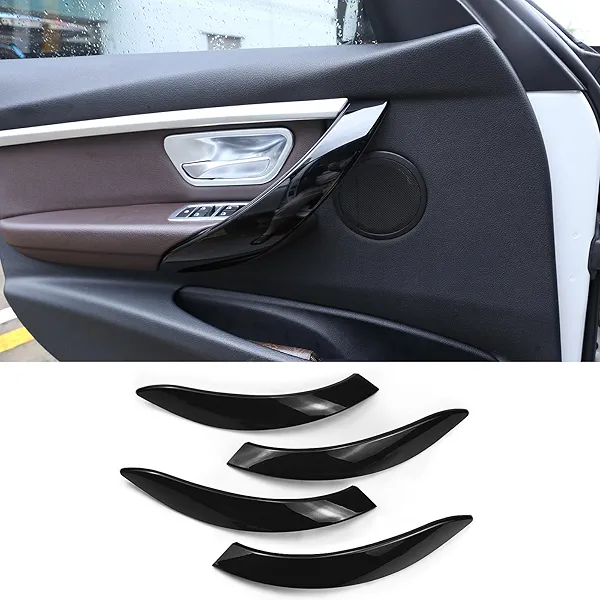 NEWNTSAME Car Interior Door Handles Covers Fit for BMW 3 4 Series F30 F31 3GT F34 F36 Auto Door Pull Handle Outer Replace Cover 320i 328i 330i 335i 340i 420i 428i 430i 435i 440i (Outer Piano Black)