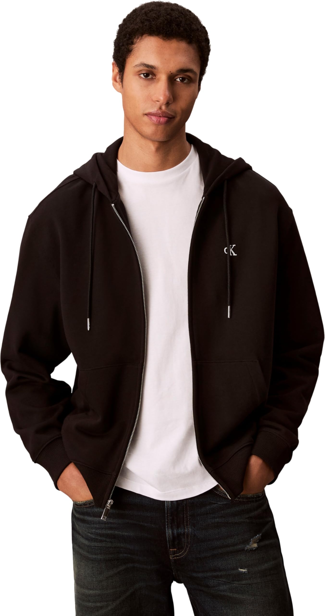 Calvin Klein LS EU 350terry Monogram FZ Hoodi Lv04rd240g Sudaderas Hombre