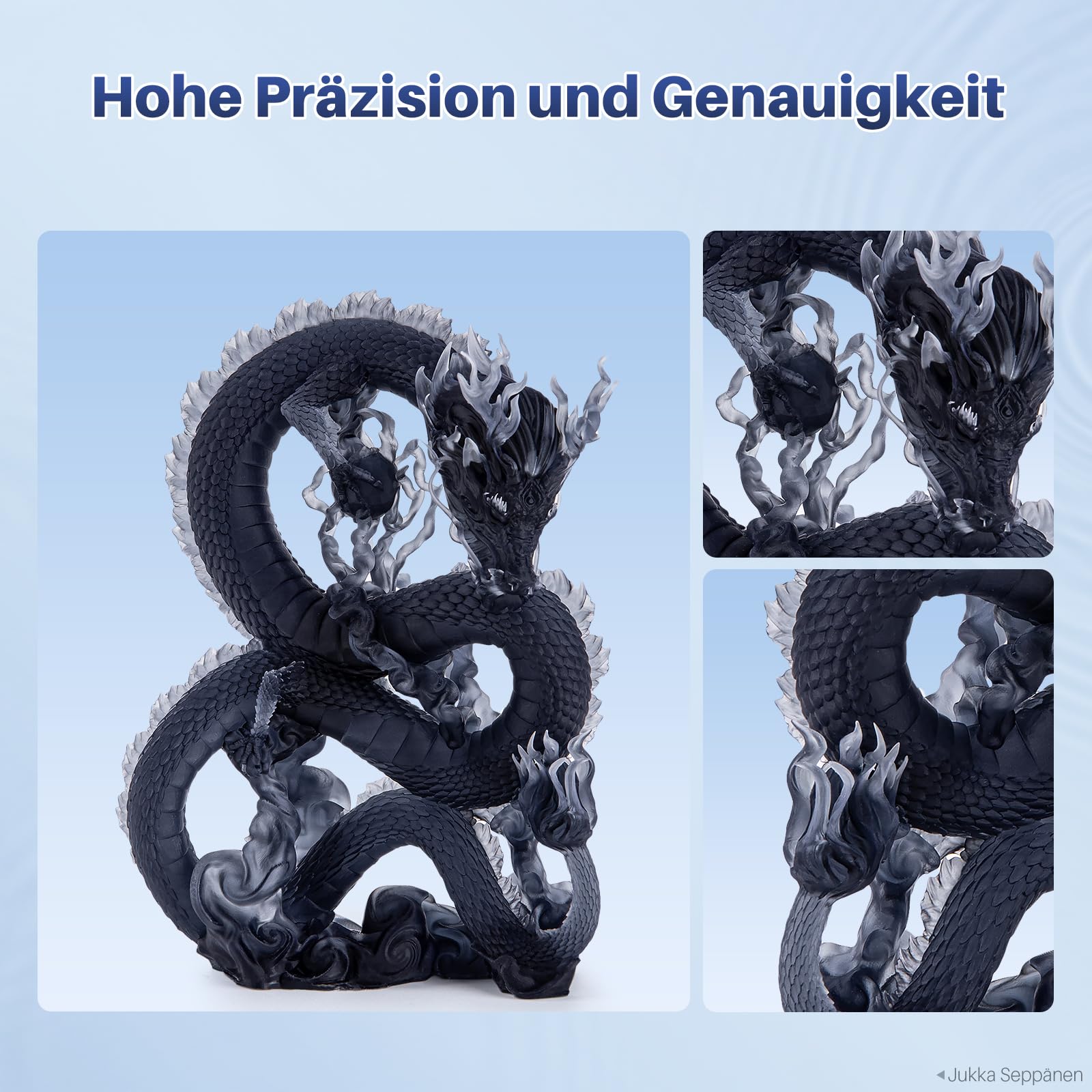 ELEGOO Stampante 3D Lavabile in Acqua Resina UV 405 nm Resina Standard Fotopolimerizzante Rapido per Stampante 3D LCD/DLP/SLA Nero Fumoso 2000G