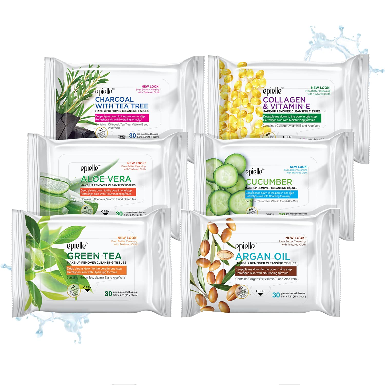 Epielle New Makeup Remover Cleansing Wipes Tissue Gentle