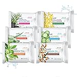 Epielle Makeup Remover Wipes, Remove Waterproof Mascara, Gentle Daily Facial Cleanser Towelettes with Collagen, Tea Tree & Aloe Vera, Stocking Stuffers, 30 Count (Pack of 6)