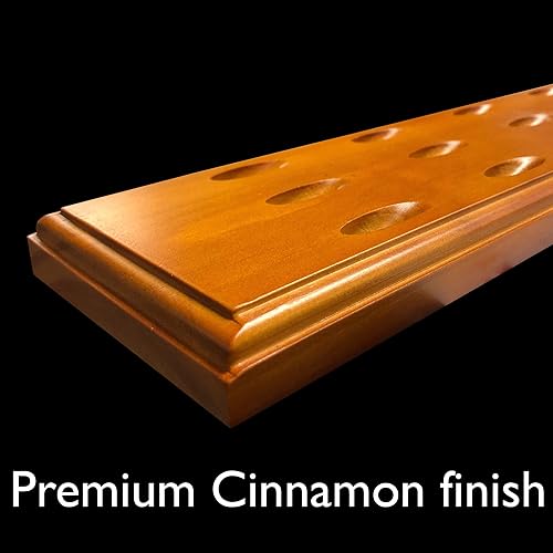 Vista 6 de Viper soporte montado en pared para dardos, sostiene 12 dardos con punta de acero/blanda. Negro -,acabado canela,Acabado caoba