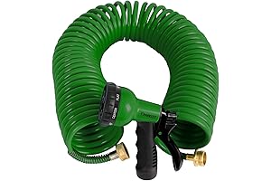 Coil Hose 50FT: Retractable Self Coiling Garden Hose for Hassle-Free Watering