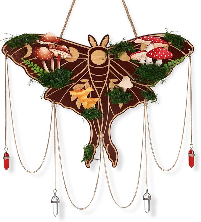 Luna Moth Wall Hanging Bohemian Butterfly Wall Decor Rustic