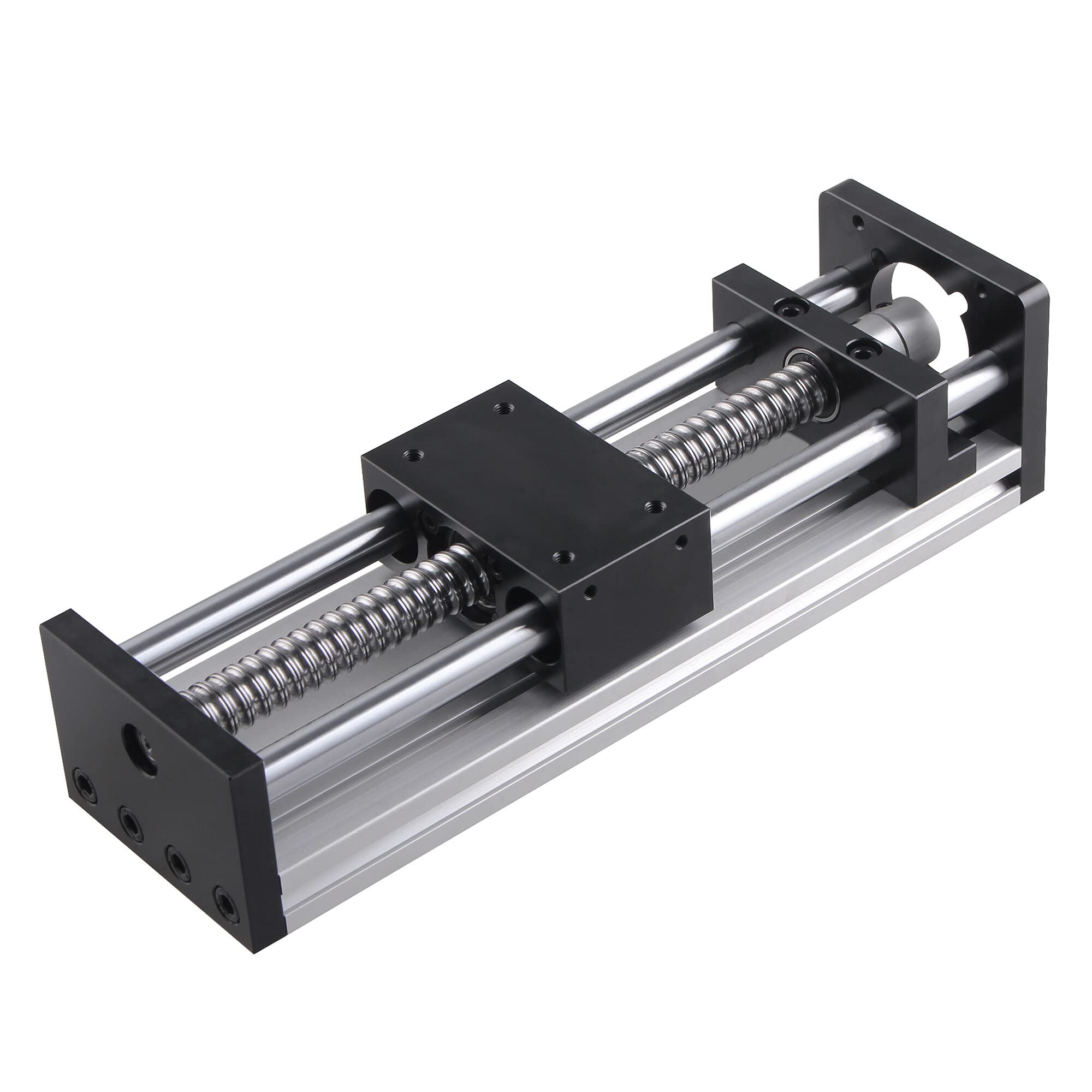 CNCMANS 300 mm Longueur de procédé effective Vis à billes de guidage optique à double axe SFU1204 300 mm, actionneur linéaire Guides linéaires Actionneur linéaire pour pièces de fraisage CNC DIY et