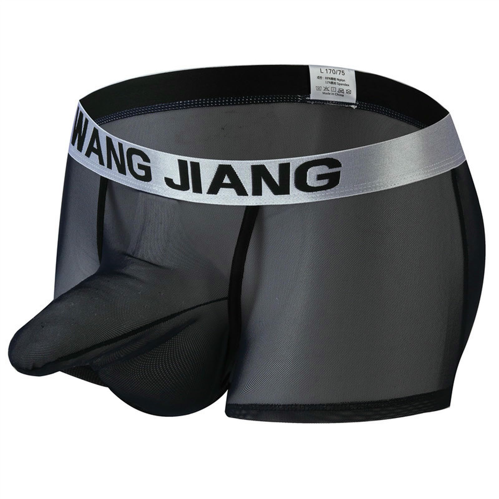 Calzoncillos hombre bóxer resumen de boxeadores transparente pack 3 azul M