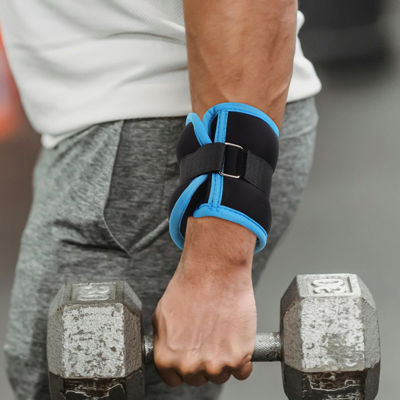 Pesi le Caviglie Professionali, Pesetti Polsi, 2 Pezzi da 0,5kg in Neoprene e Sabbia di Ferro, per Jogging e Allenamento